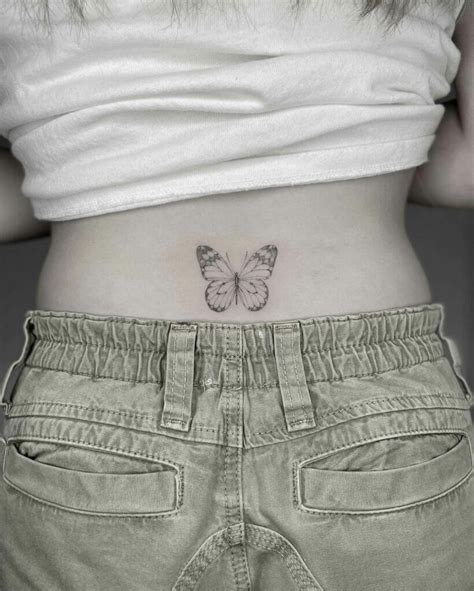 lower back butterfly tattoos|Lower back butterfly tattoo